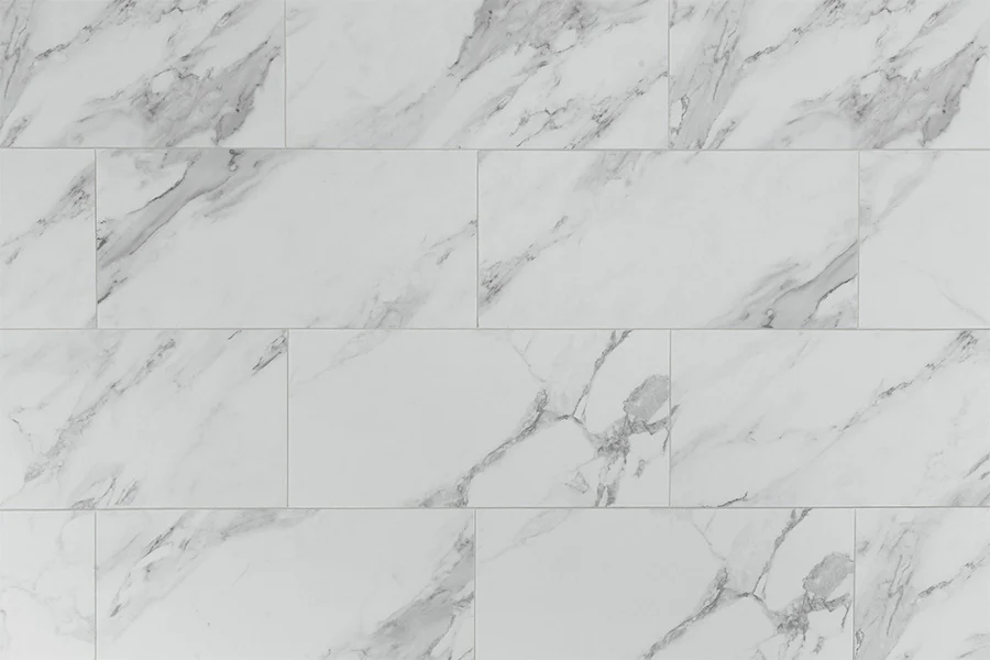 Audacity 12mm Laminate Tile White Marble Built-in Underlay - Image 5