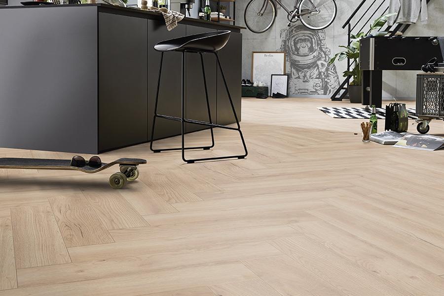 Series Woods 8mm Herringbone Laminate Flooring Roma Oak - Image 6